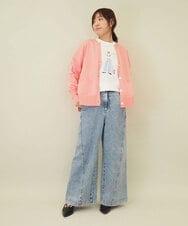 ZMKEE16090 al'aise modulation(アレーズモジュレーション) ガールプリントロングTシャツ ホワイト