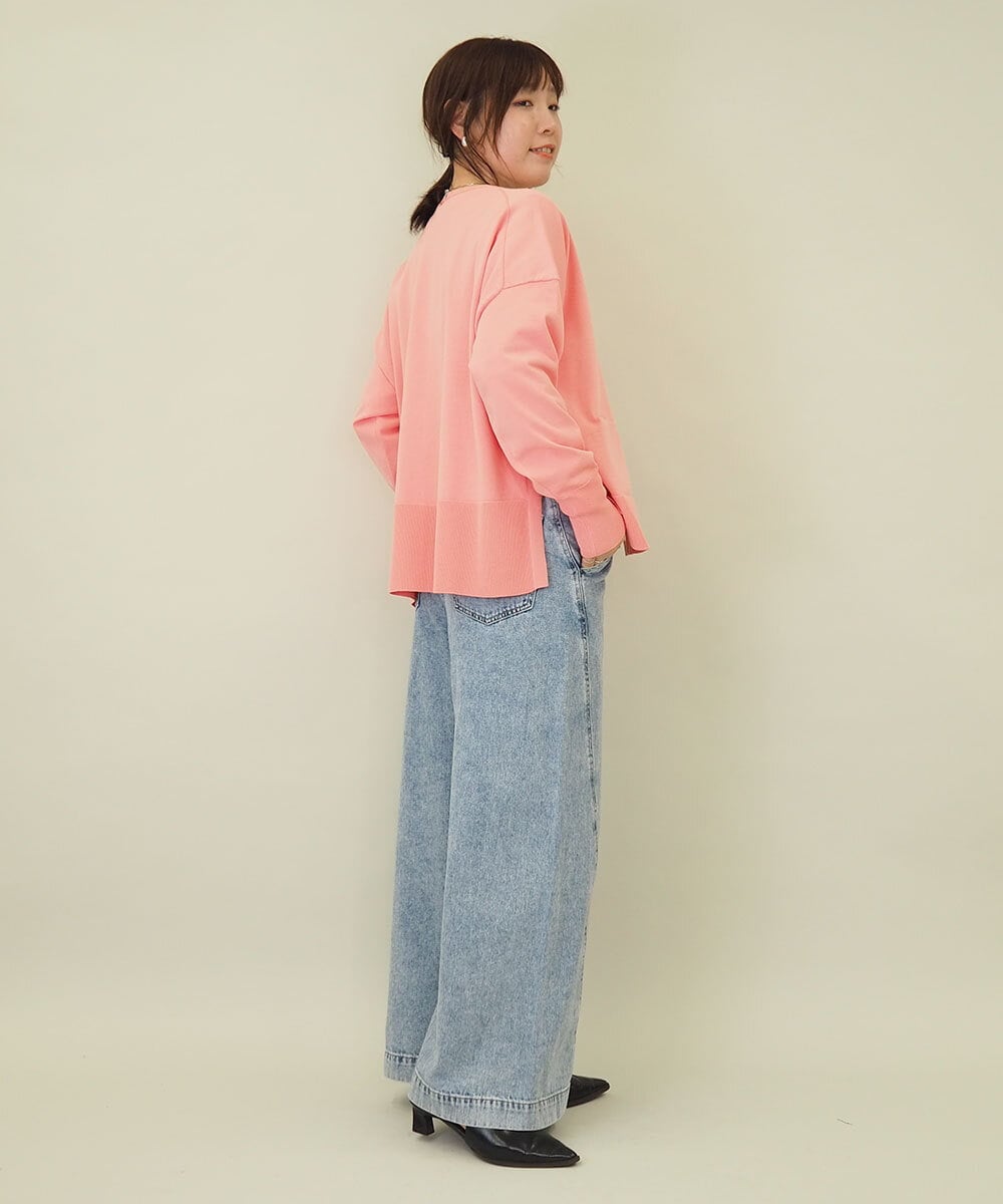 ZMKEE16090 al'aise modulation(アレーズモジュレーション) ガールプリントロングTシャツ ホワイト