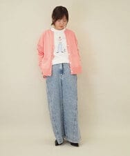 ZMKEE16090 al'aise modulation(アレーズモジュレーション) ガールプリントロングTシャツ ホワイト