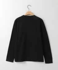 ZMKEE16090 al'aise modulation(アレーズモジュレーション) ガールプリントロングTシャツ ブラック