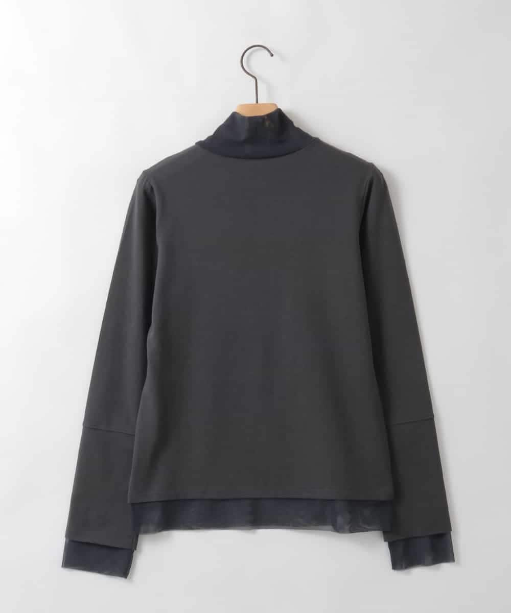 ZMKEE17069 al'aise modulation(アレーズモジュレーション) チュールジョイントインナーカットソー ダークグレー