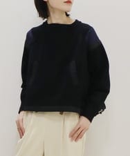 ZMKET05128 al'aise modulation(アレーズモジュレーション) サイドスリットドロストプルオーバー ブラック