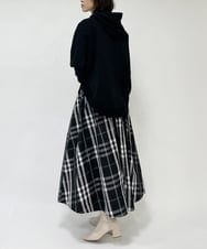 ZMKET21079 al'aise modulation(アレーズモジュレーション) ラウンドヘムニットパーカー ブラック