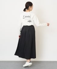 ZMKEW07090 al'aise modulation(アレーズモジュレーション) 【日本製】ロゴ長袖Tシャツ ホワイト