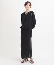 ZMKGB13080 al'aise modulation(アレーズモジュレーション) 【セットアップ対応】デザインステッチカットソー ダークネイビー