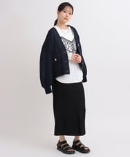 ZMKGB18100 al'aise modulation(アレーズモジュレーション) ビスチェ風刺繍カットソー ホワイト