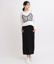 ビスチェ風刺繍カットソー(カットソー・Tシャツ) | al'aise