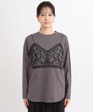AZUL BY MOUSSY | リップルパイピング刺繍T (Tシャツ