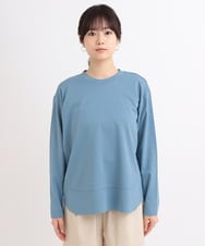 ZMKGB19069 al'aise modulation(アレーズモジュレーション) ラウンドヘムジャージーカットソー ライトブルー