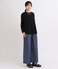 ZMKGB19069 al'aise modulation(アレーズモジュレーション) ラウンドヘムジャージーカットソー ブラック