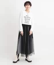 ZMKGB20080 al'aise modulation(アレーズモジュレーション) ロゴプリントロングTシャツ ホワイト