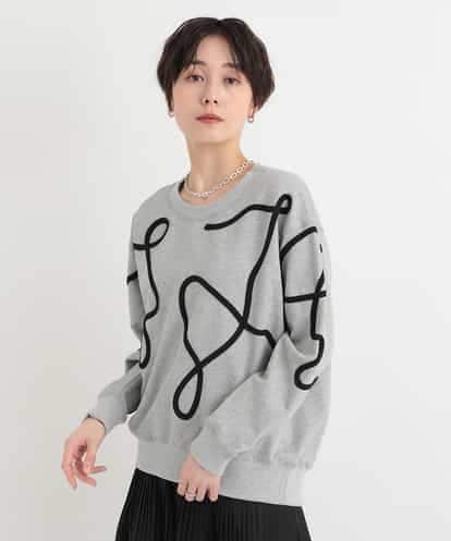 ZMKGB24120 al'aise modulation コード刺繍スウェットプルオーバー