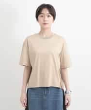 ZMKGB26119 al'aise modulation(アレーズモジュレーション) 【洗える】配色リブジップデザインTシャツ ベージュ