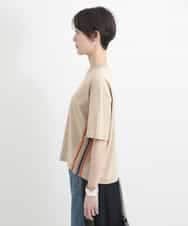 ZMKGB26119 al'aise modulation(アレーズモジュレーション) 【洗える】配色リブジップデザインTシャツ ベージュ