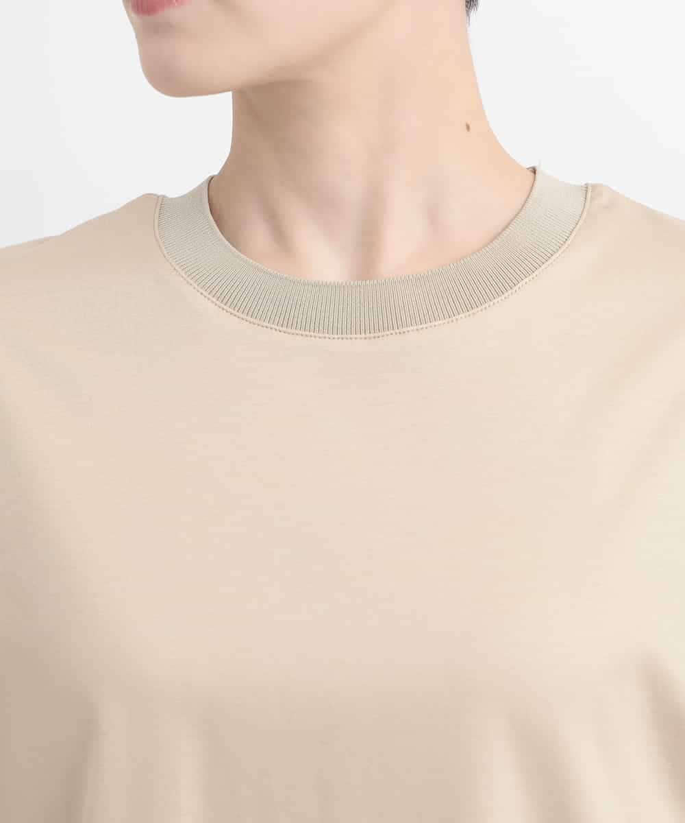 ZMKGB26119 al'aise modulation(アレーズモジュレーション) 【洗える】配色リブジップデザインTシャツ ベージュ