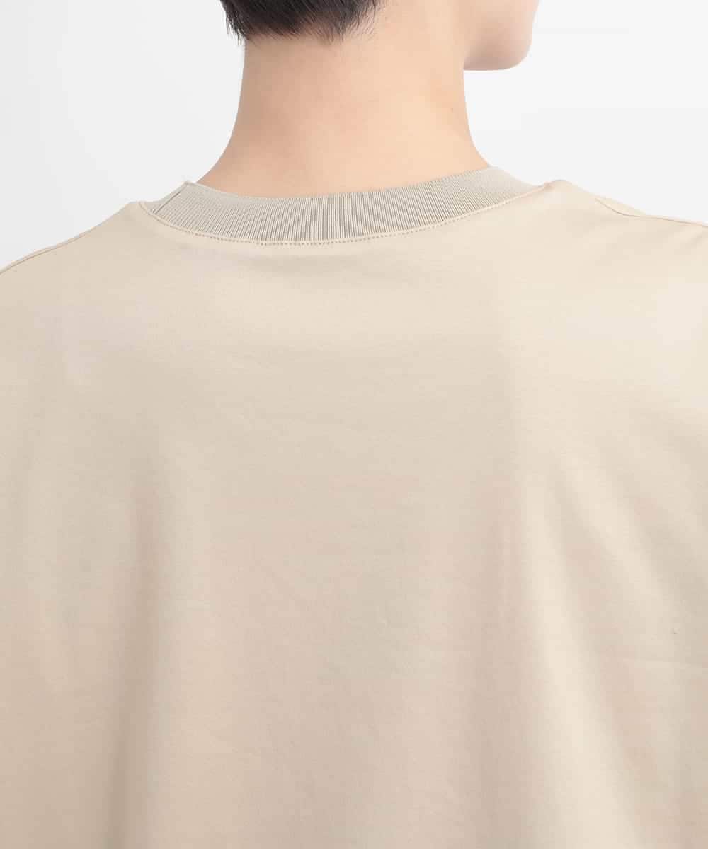 ZMKGB26119 al'aise modulation(アレーズモジュレーション) 【洗える】配色リブジップデザインTシャツ ベージュ