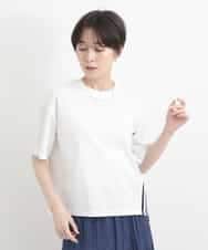 ZMKGB26119 al'aise modulation(アレーズモジュレーション) 【洗える】配色リブジップデザインTシャツ ホワイト