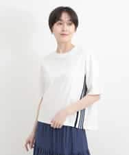 ZMKGB26119 al'aise modulation(アレーズモジュレーション) 【洗える】配色リブジップデザインTシャツ ホワイト