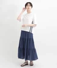 ZMKGB26119 al'aise modulation(アレーズモジュレーション) 【洗える】配色リブジップデザインTシャツ ホワイト