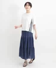 ZMKGB26119 al'aise modulation(アレーズモジュレーション) 【洗える】配色リブジップデザインTシャツ ホワイト