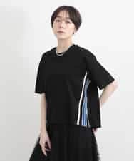 ZMKGB26119 al'aise modulation(アレーズモジュレーション) 【洗える】配色リブジップデザインTシャツ ブラック