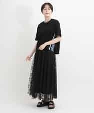 ZMKGB26119 al'aise modulation(アレーズモジュレーション) 【洗える】配色リブジップデザインTシャツ ブラック