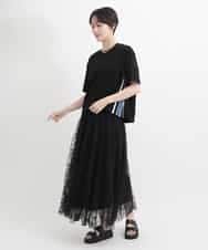 ZMKGB26119 al'aise modulation(アレーズモジュレーション) 【洗える】配色リブジップデザインTシャツ ブラック