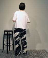 ZMKGB30099 al'aise modulation(アレーズモジュレーション) 【洗える】パイピングアクセントロゴTシャツ ホワイト