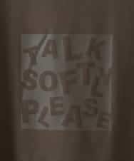 ZMKGB30099 al'aise modulation(アレーズモジュレーション) 【洗える】パイピングアクセントロゴTシャツ ブラウン