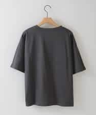 ZMKGB32054 al'aise modulation(アレーズモジュレーション) 【洗える/接触冷感】メタリックプリントTシャツ ダークグレー