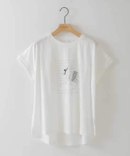 ZMKGB33054  【洗える/接触冷感】イラストロゴプリントTシャツ