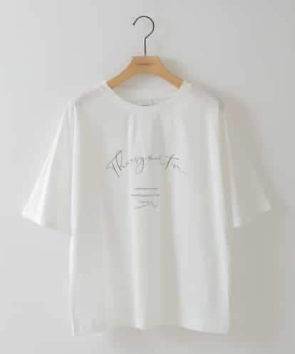 ZMKGB34054  【洗える/接触冷感】スクリプトロゴプリントTシャツ