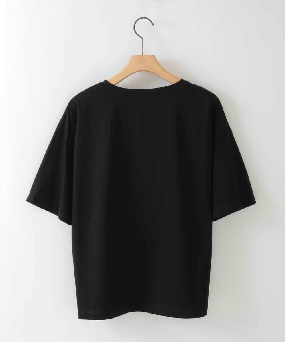 ZMKGB34054 al'aise modulation(アレーズモジュレーション) 【洗える/接触冷感】スクリプトロゴプリントTシャツ ブラック