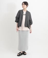 ZMKGB47100 al'aise modulation(アレーズモジュレーション) オーバーサイズロゴプリントTシャツ ライトピンク