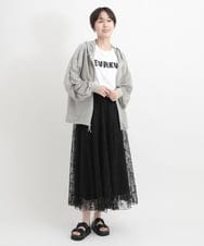 ZMKGB47100 al'aise modulation(アレーズモジュレーション) オーバーサイズロゴプリントTシャツ ホワイト