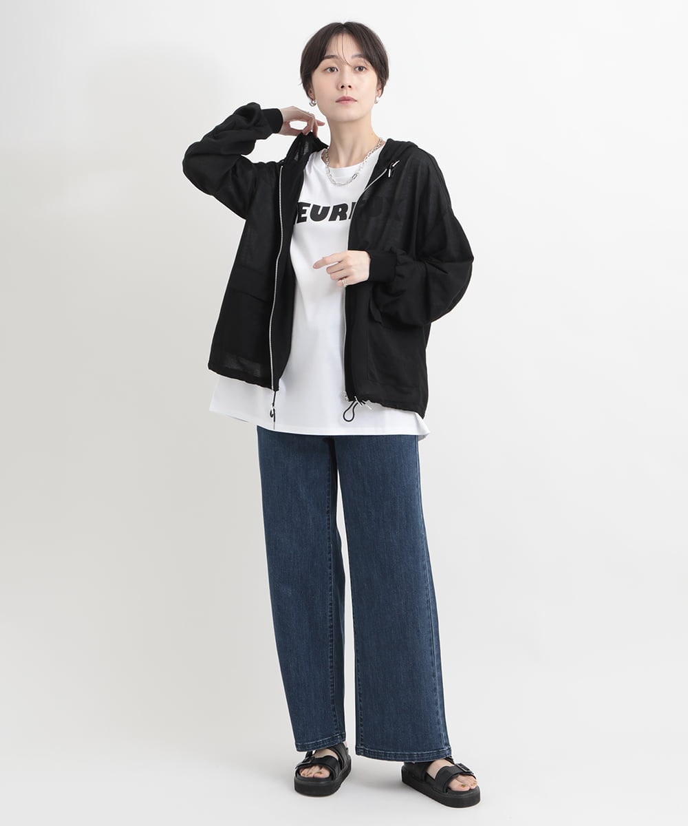 ZMKGB47100 al'aise modulation(アレーズモジュレーション) オーバーサイズロゴプリントTシャツ ホワイト