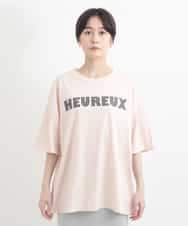 ZMKGB47100 al'aise modulation(アレーズモジュレーション) オーバーサイズロゴプリントTシャツ ライトピンク