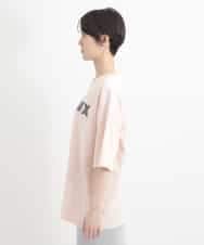 ZMKGB47100 al'aise modulation(アレーズモジュレーション) オーバーサイズロゴプリントTシャツ ライトピンク