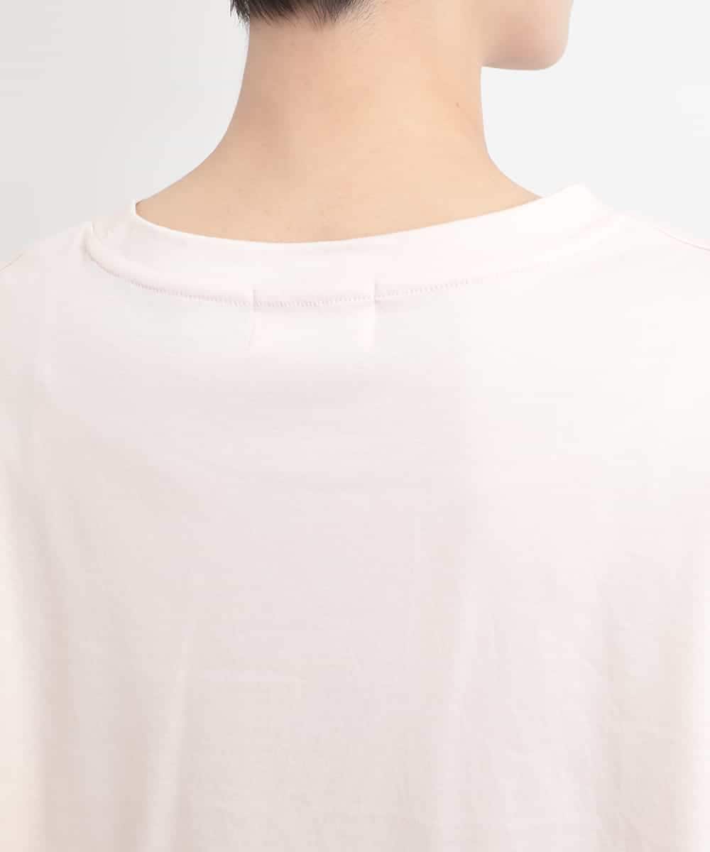 ZMKGB47100 al'aise modulation(アレーズモジュレーション) オーバーサイズロゴプリントTシャツ ライトピンク
