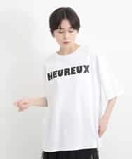 ZMKGB47100 al'aise modulation(アレーズモジュレーション) オーバーサイズロゴプリントTシャツ ホワイト