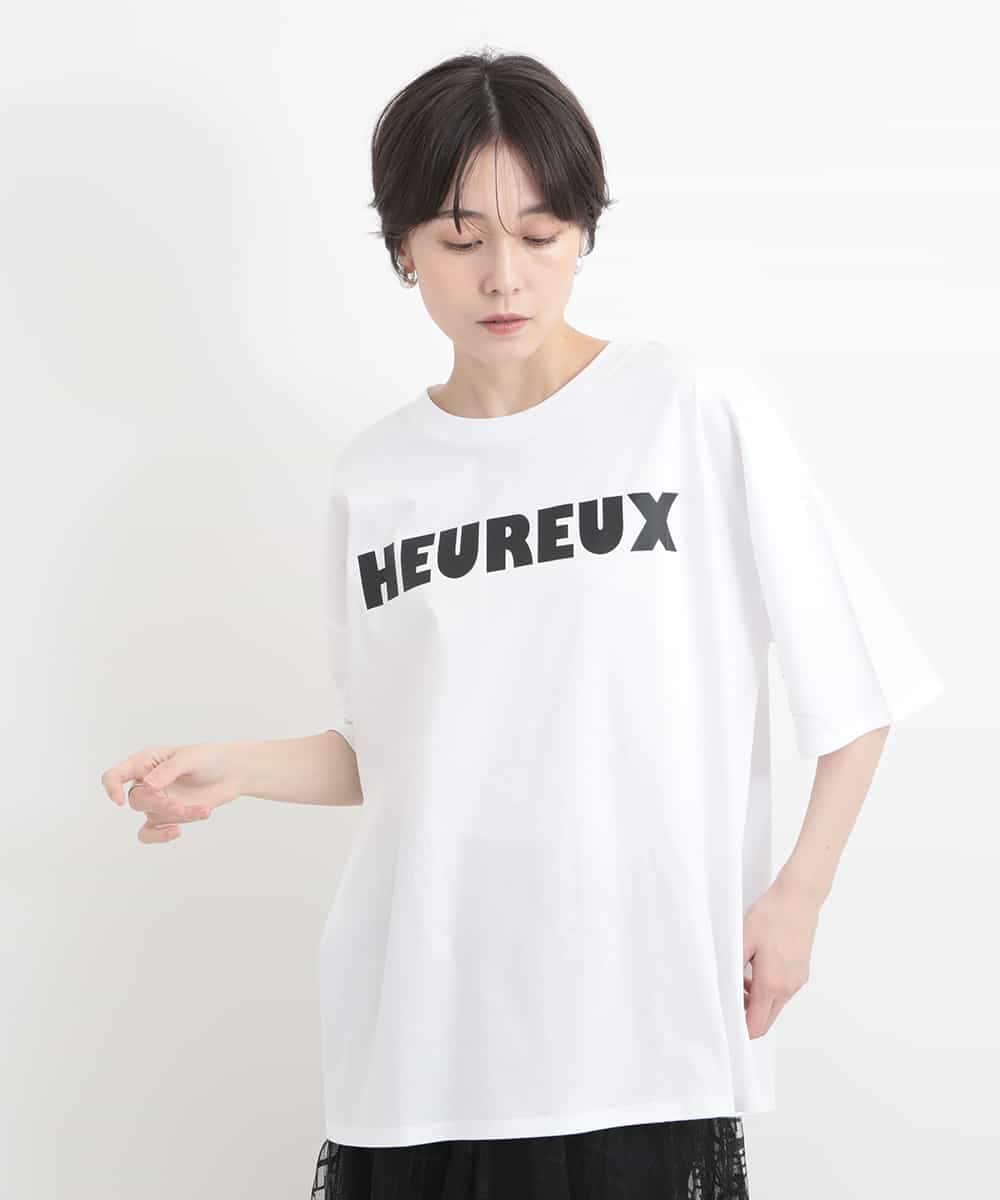 ZMKGB47100 al'aise modulation(アレーズモジュレーション) オーバーサイズロゴプリントTシャツ ホワイト
