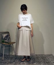 ZMKGB54089 al'aise modulation(アレーズモジュレーション) サイドラインオーバーシルエットTシャツ ホワイト