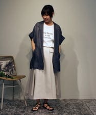 ZMKGB54089 al'aise modulation(アレーズモジュレーション) サイドラインオーバーシルエットTシャツ ホワイト