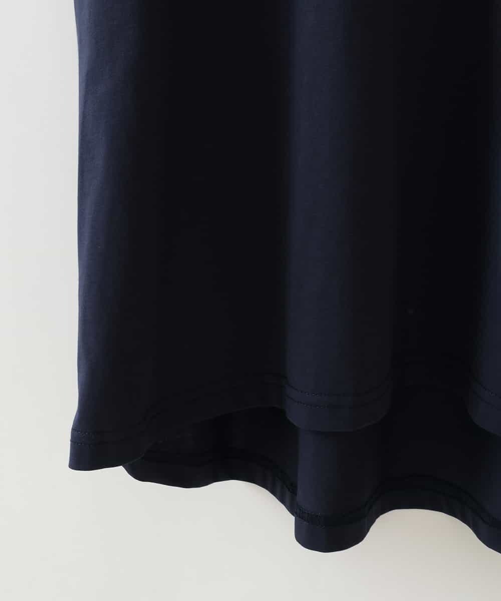 ZMKGB54089 al'aise modulation(アレーズモジュレーション) サイドラインオーバーシルエットTシャツ ネイビー