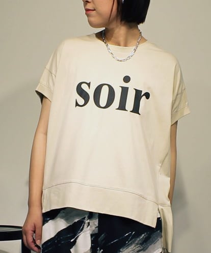 ZMKGB55089  スリットヘムボックスシルエットTシャツ