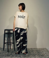 ZMKGB55089 al'aise modulation(アレーズモジュレーション) スリットヘムボックスシルエットTシャツ ベージュ