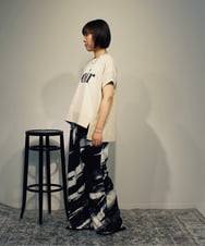 ZMKGB55089 al'aise modulation(アレーズモジュレーション) スリットヘムボックスシルエットTシャツ ベージュ