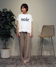 ZMKGB55089 al'aise modulation(アレーズモジュレーション) スリットヘムボックスシルエットTシャツ ホワイト