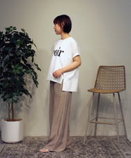 ZMKGB55089 al'aise modulation(アレーズモジュレーション) スリットヘムボックスシルエットTシャツ ホワイト