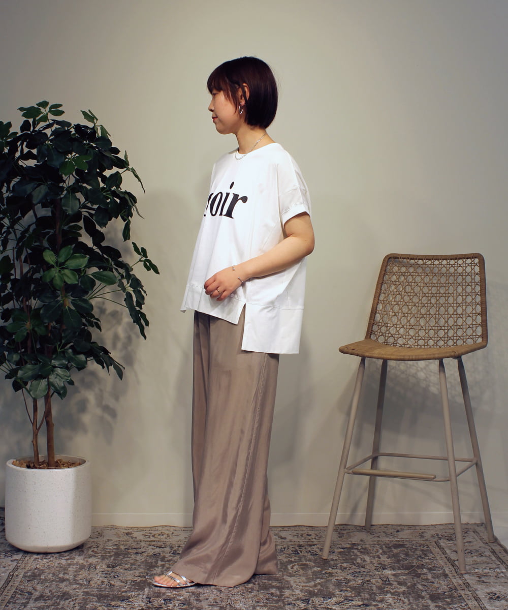 ZMKGB55089 al'aise modulation(アレーズモジュレーション) スリットヘムボックスシルエットTシャツ ホワイト